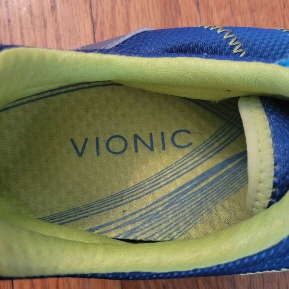 Vionic‎ Athletic Sneakers Blue Yellow 7.5 Shoes ALLIANCE Sport Outdoors - Picture 4 of 9